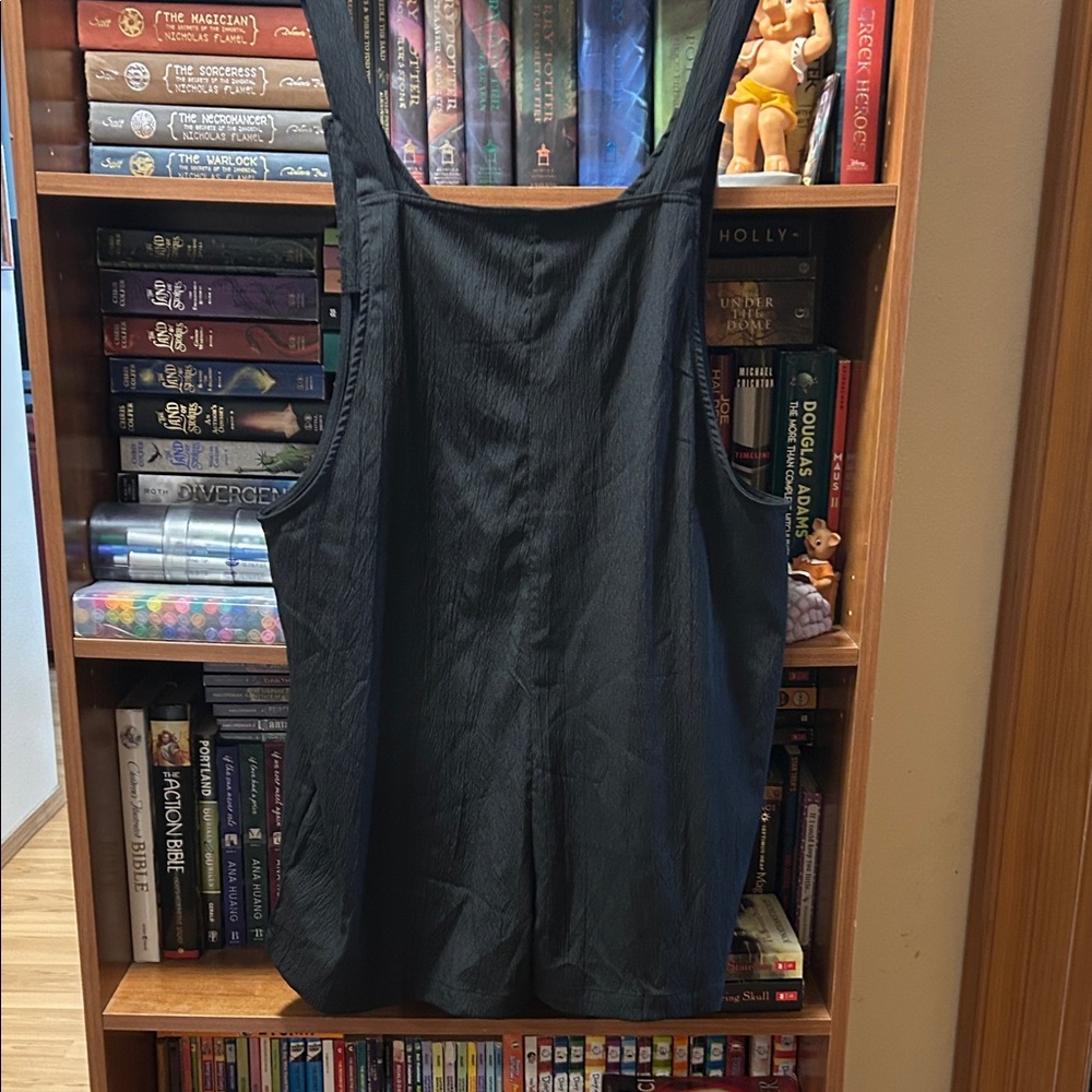 Black Romper With Adjustable Button Straps - image 4